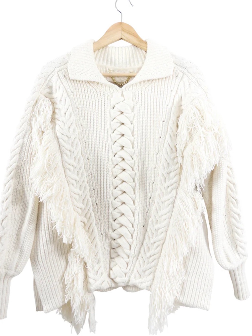 Burberry Borbore Ivory White Cable Knit Sweater NWT